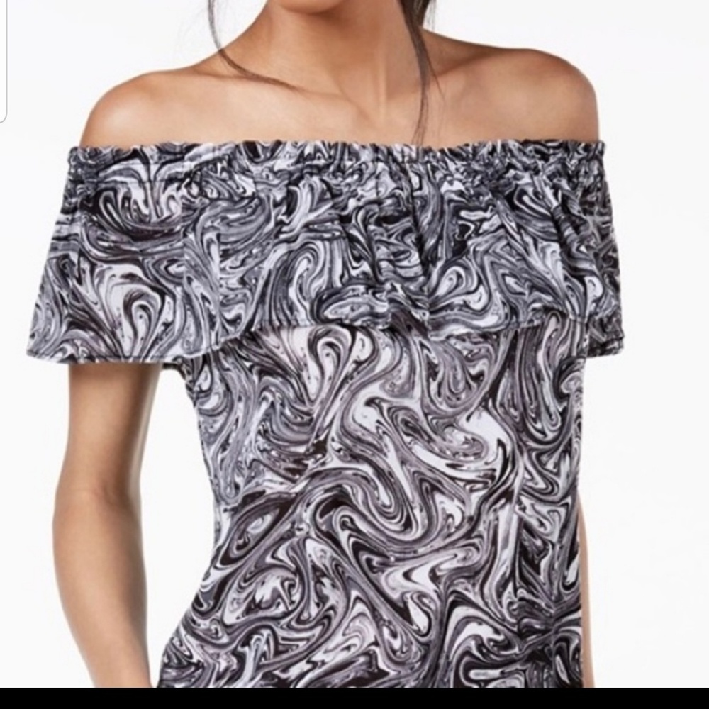 Michael Michael Kors swirl off the shoulder blouse